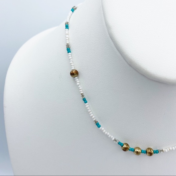 Aldo Seed Bead Beaded Single Strand Boho Collar Necklace - Picture 7 of 9